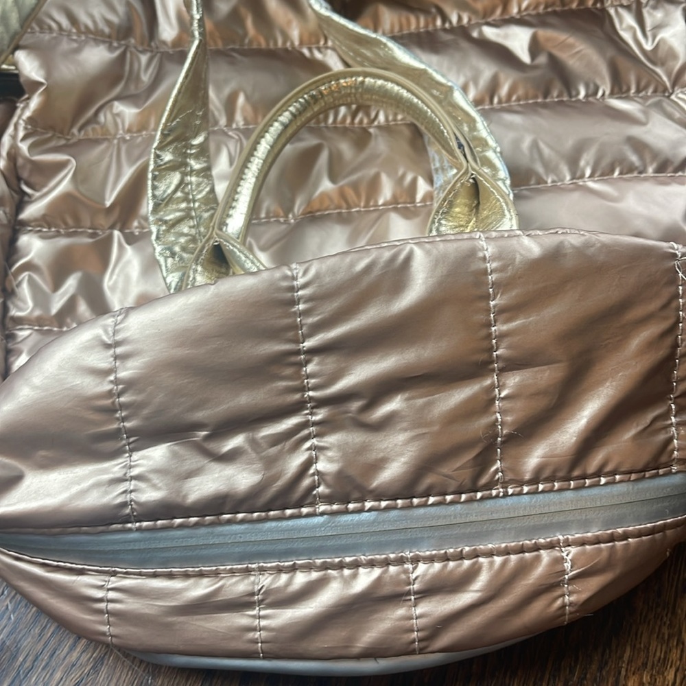 Puffer Backpack- Silver/Rose Gold Back pack. Bari Lynn brand - Picture 10 of 16
